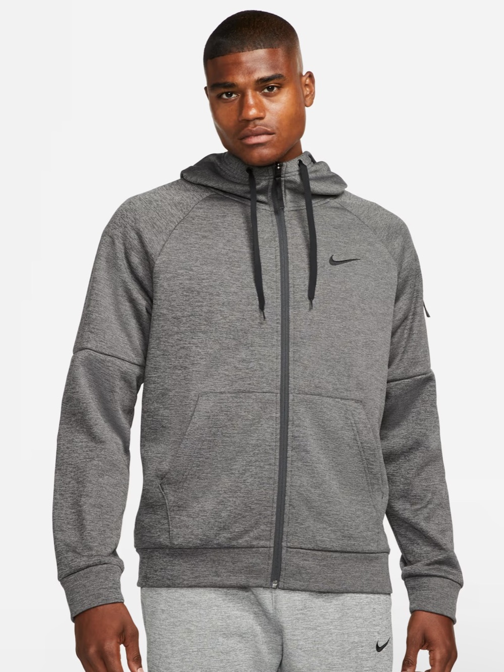 (4XL) Men's Therma-FIT Full-Zip Sweatshirt Hoodie Gray Heathered Extra Large